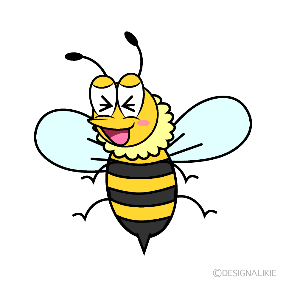 Laughing Honey Bee Cartoon Character Image