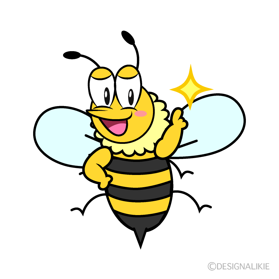 Posing Honey Bee Cartoon Character Image