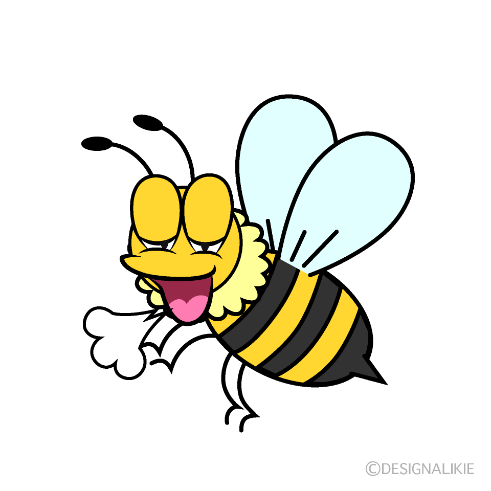 Relaxing Honey Bee Cartoon Character Image