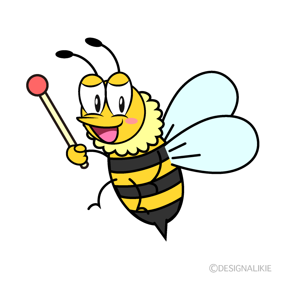 Speaking Honey Bee Cartoon Character Image