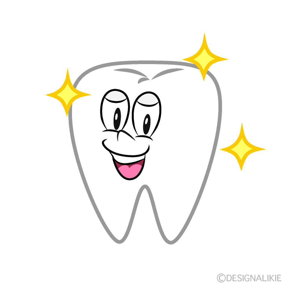 Glittering Tooth Cartoon Character Image