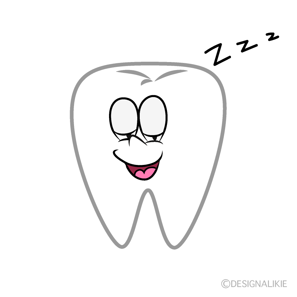 Sleeping Tooth Cartoon Character Image