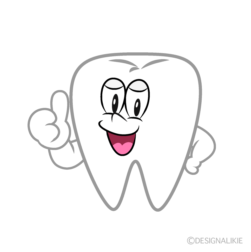 Thumbs up Tooth Cartoon Character Image