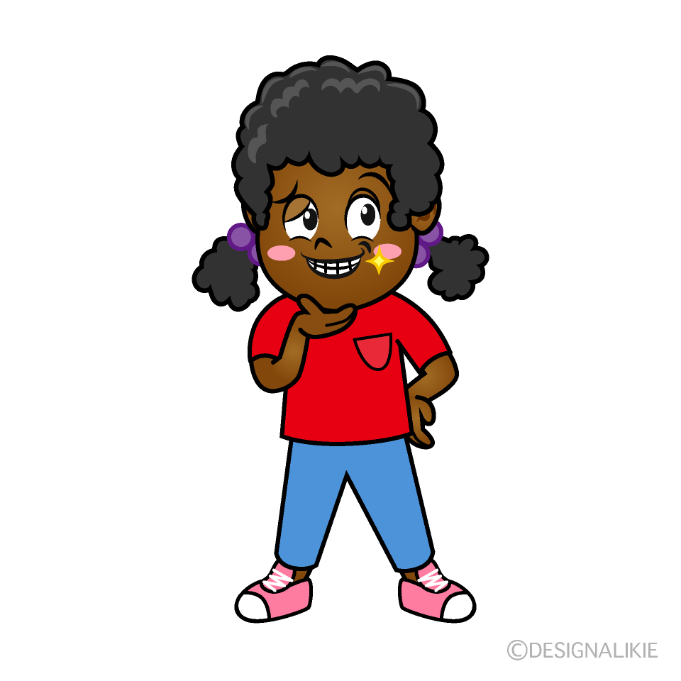 Grinning Nia Cartoon Character Image
