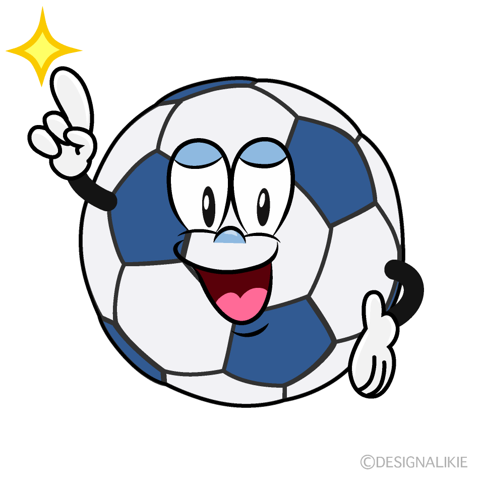 Posing Soccer Ball Cartoon Character Image