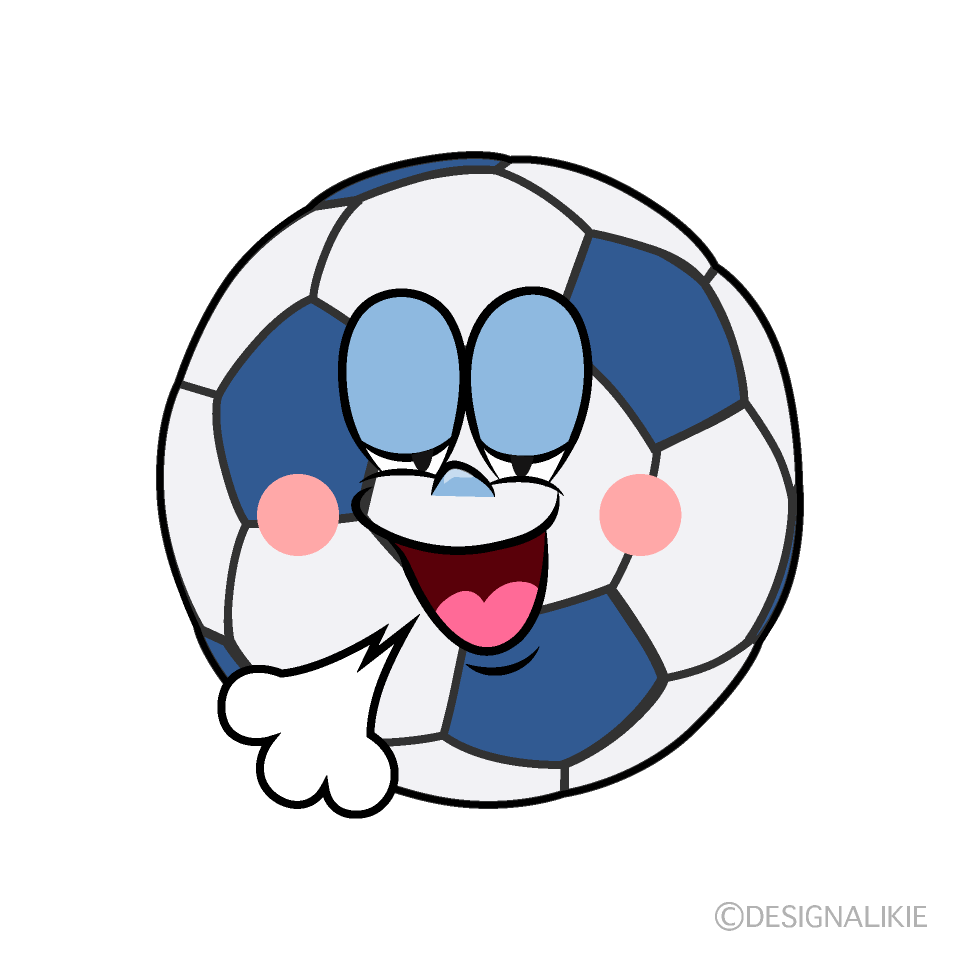 Relaxing Soccer Ball Cartoon Character Image