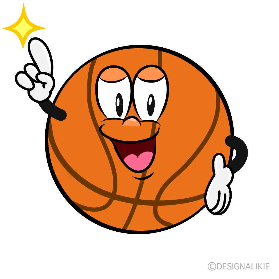 Posing Basketball Cartoon Character Image