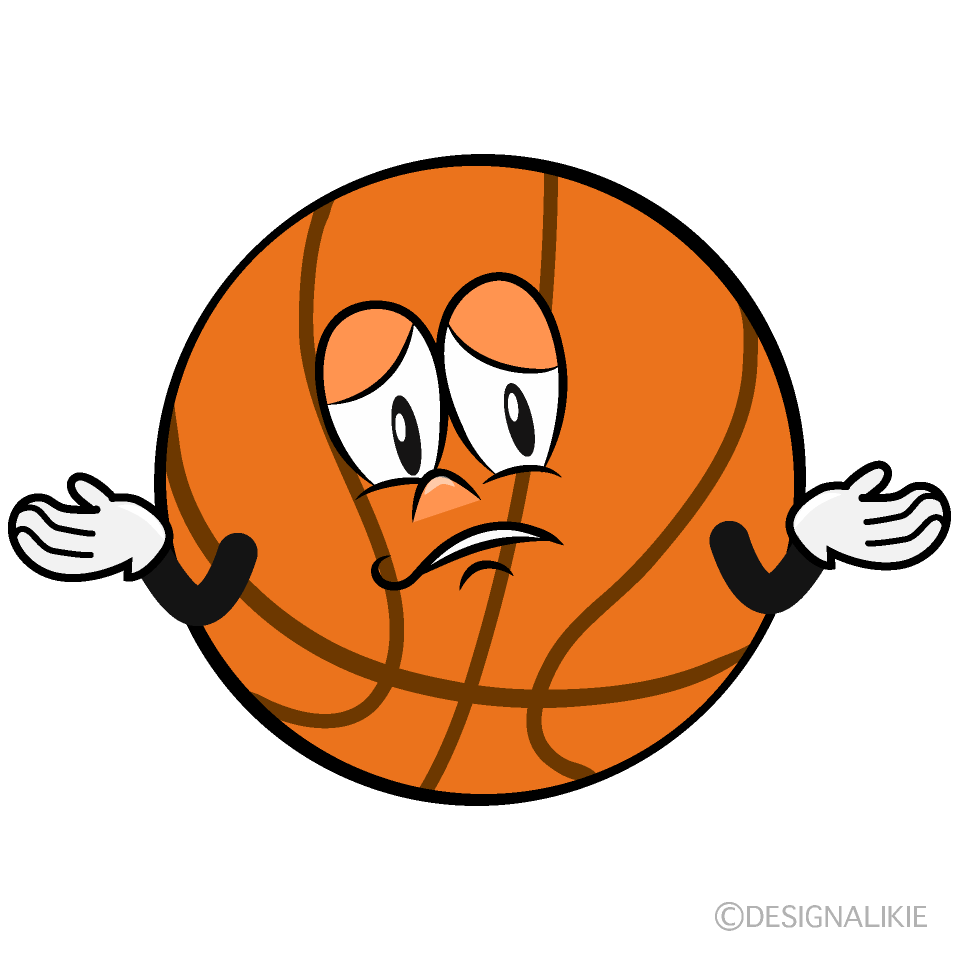 Troubled Basketball Cartoon Character Image