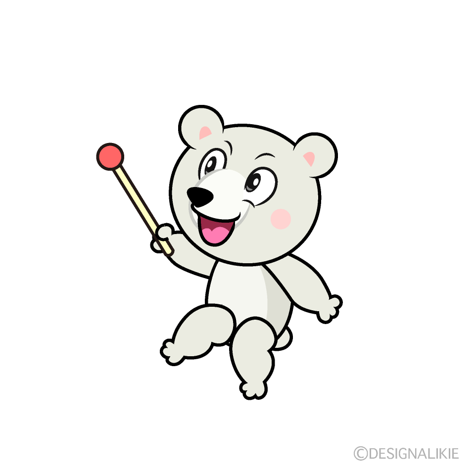 Speaking Polar Bear Cartoon Character Image