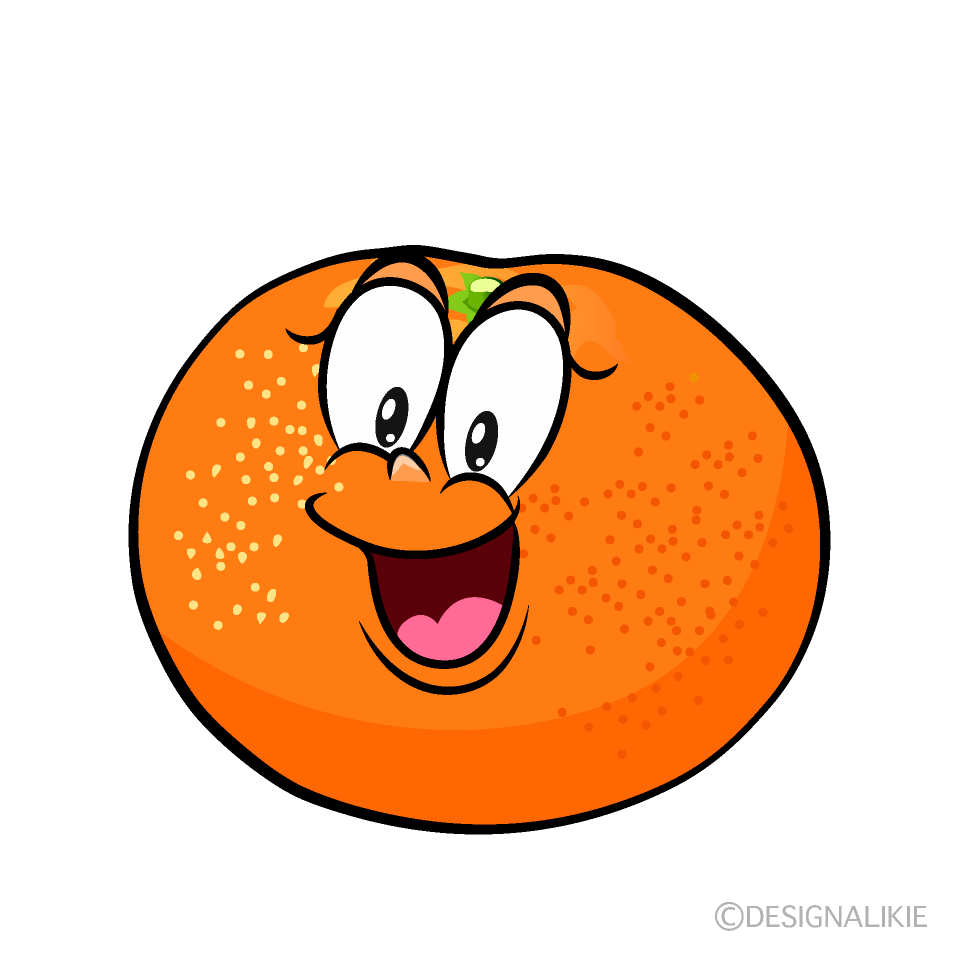 Surprising Mandarin Orange Cartoon Character Image