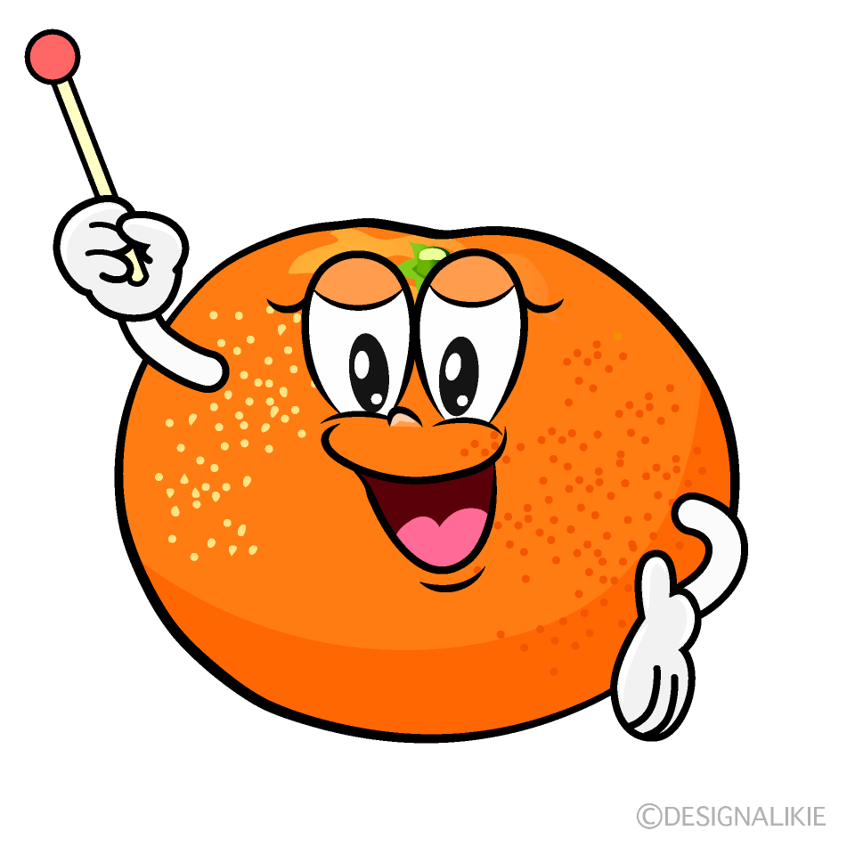 Speaking Mandarin Orange Cartoon Character Image