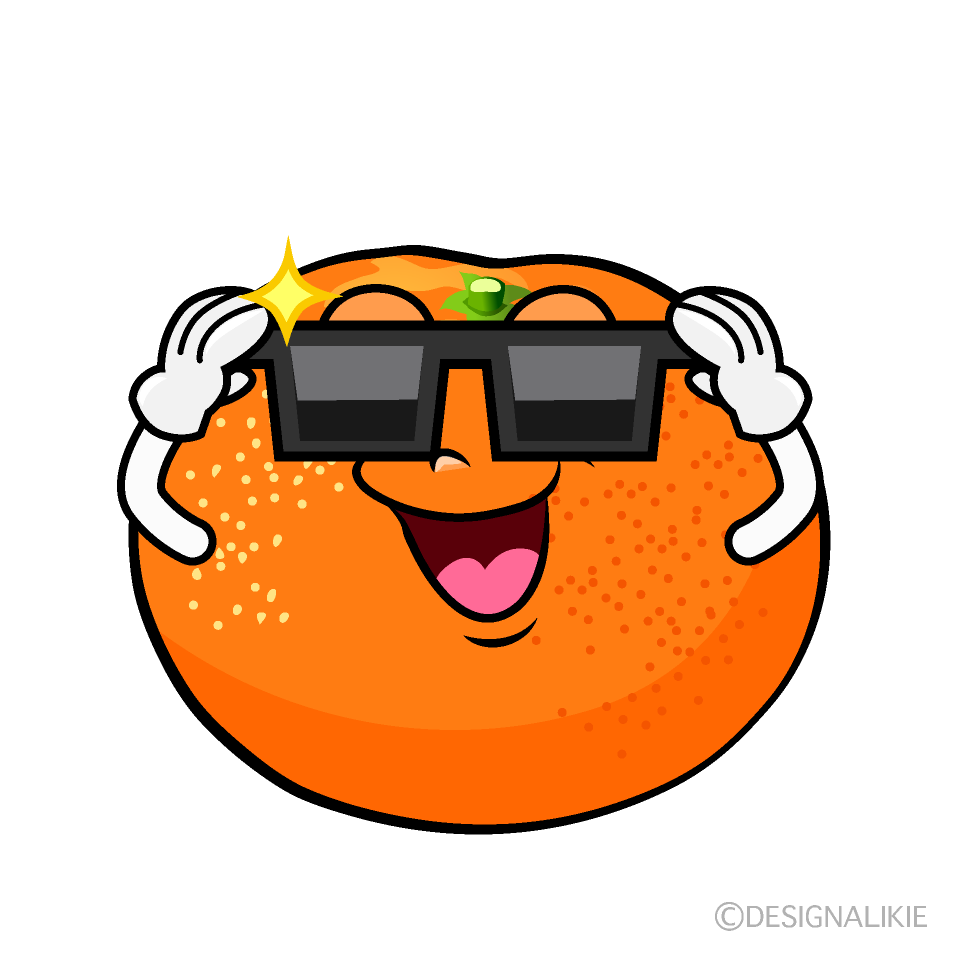 Cool Mandarin Orange Cartoon Character Image