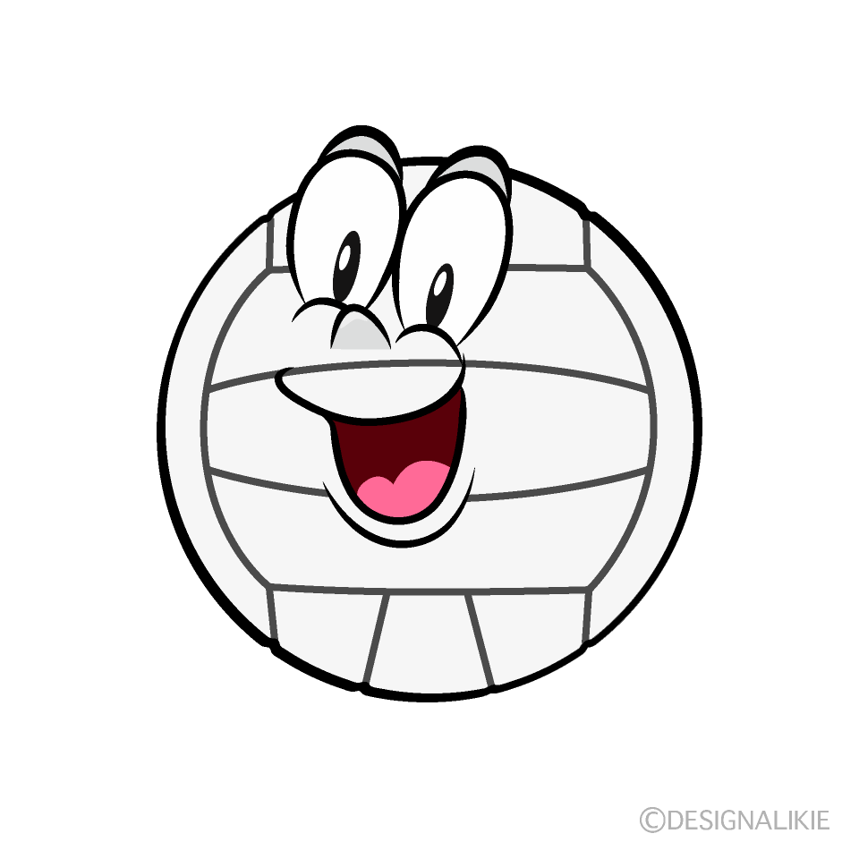 Surprising Volleyball Cartoon Character Image
