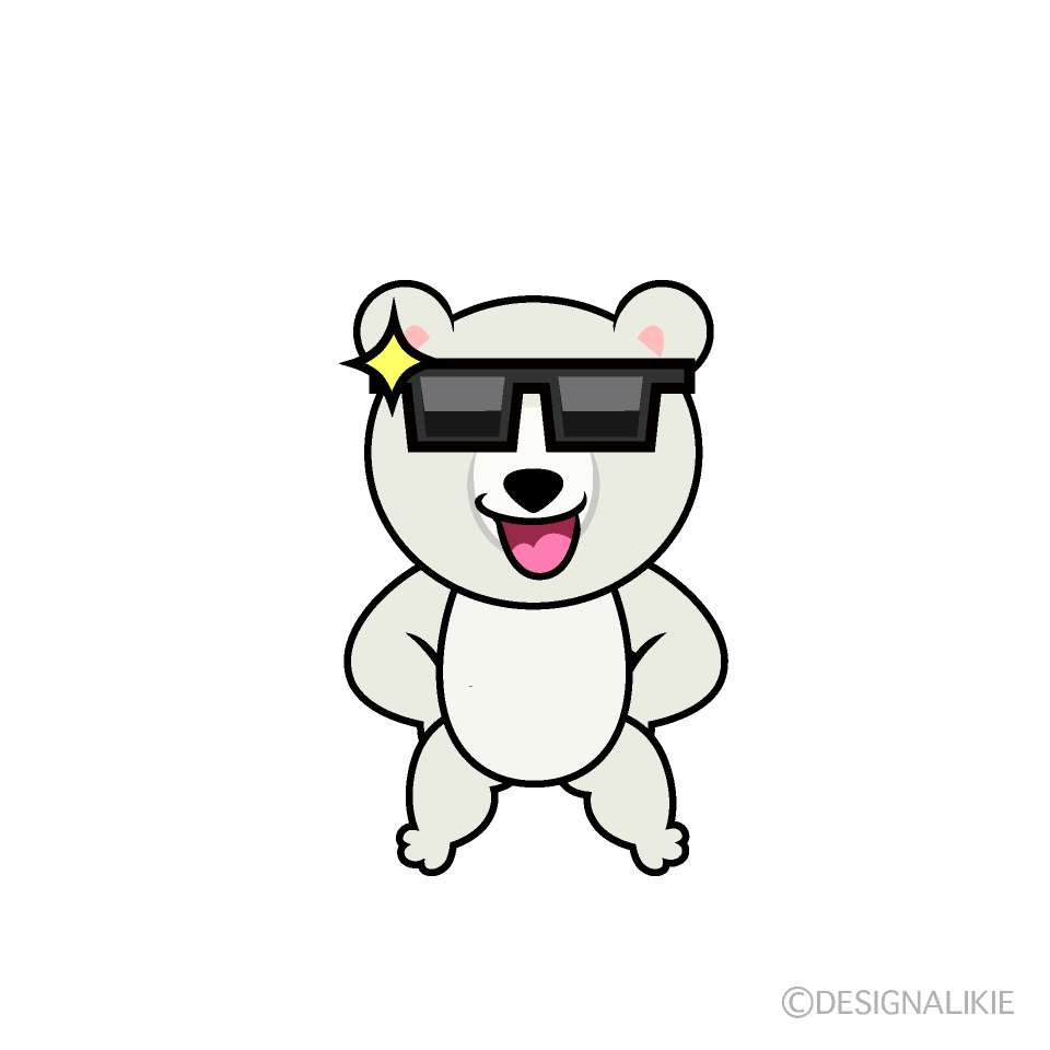 Cool Polar Bear Cartoon Character Image