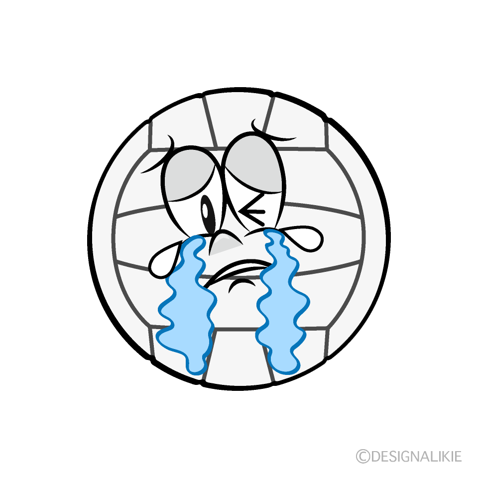 Pelota de Voleibol Llorando Animado