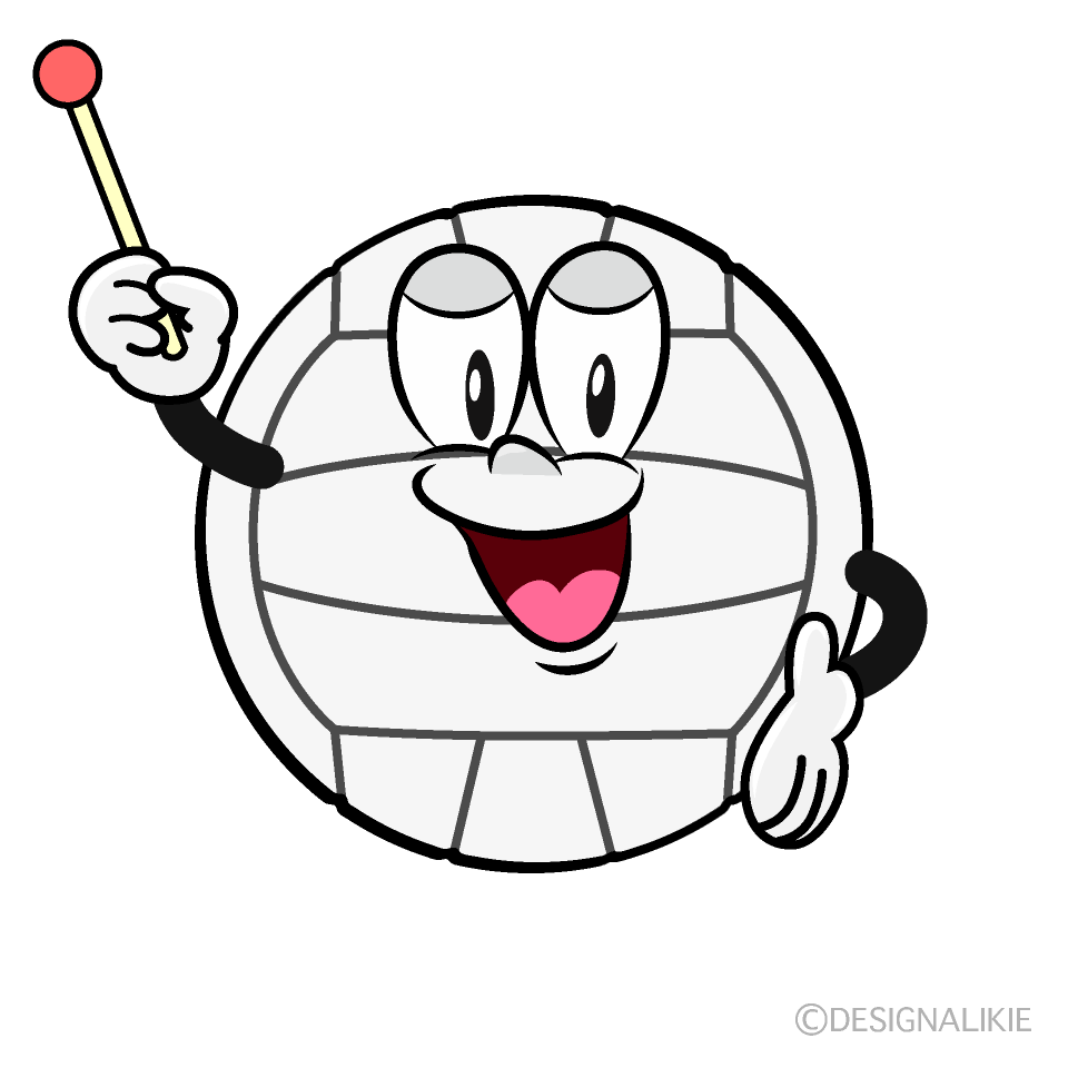 Speaking Volleyball Cartoon Character Image