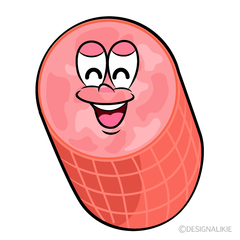 Smiling Ham Cartoon Character Image