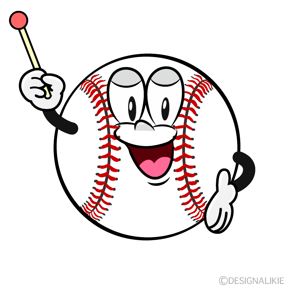 Speaking Baseball Cartoon Character Image