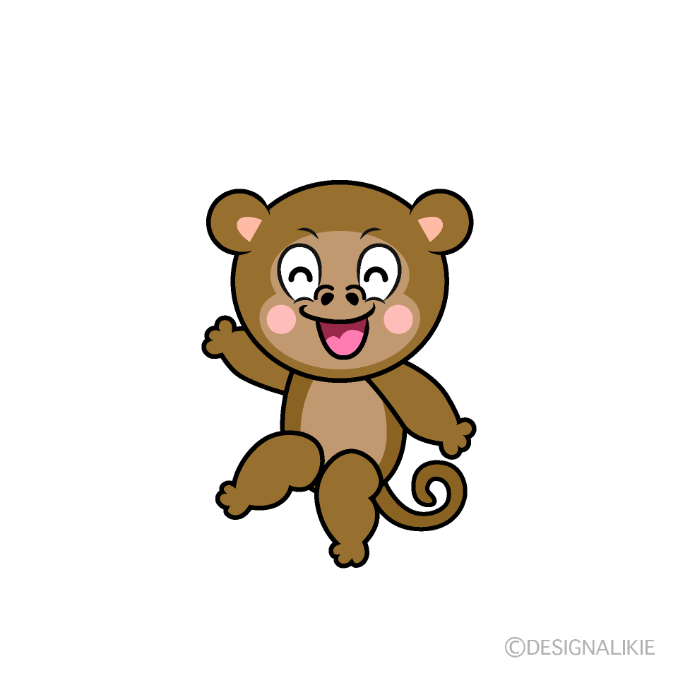 Smiling Monkey Cartoon Character Image