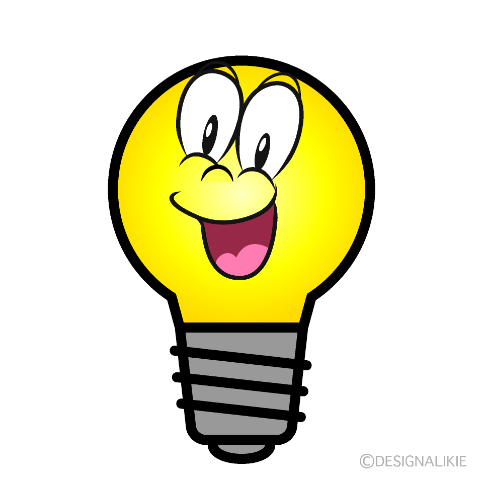 Surprising Light Bulb Cartoon Character Image