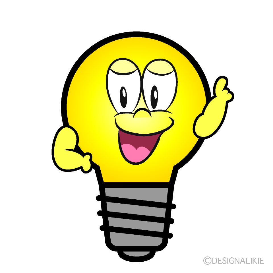 Posing Light Bulb Cartoon Character Image