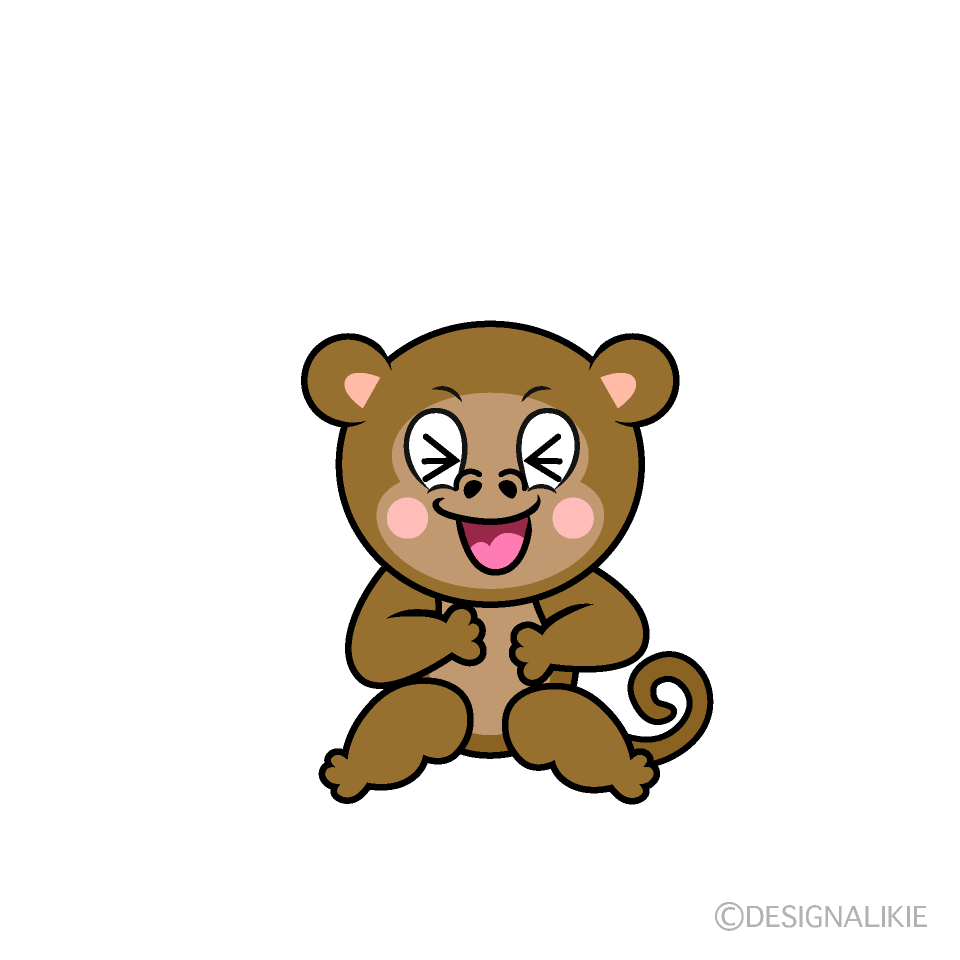 Laughing Monkey Cartoon Character Image