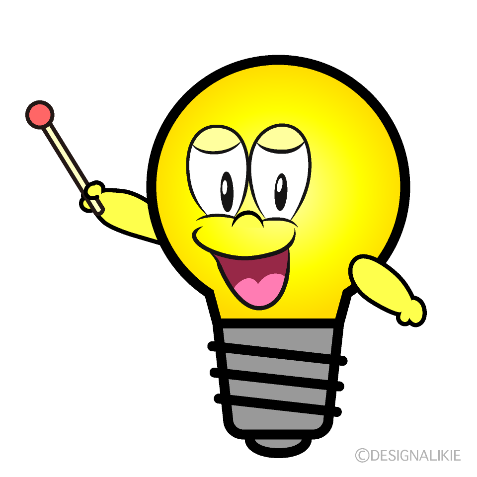 Speaking Light Bulb Cartoon Character Image