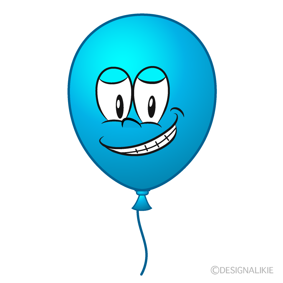 Grinning Balloon Cartoon Character Image