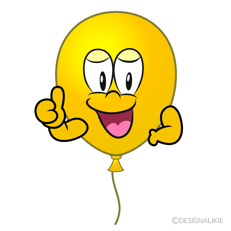 Thumbs up Balloon Cartoon Character Image
