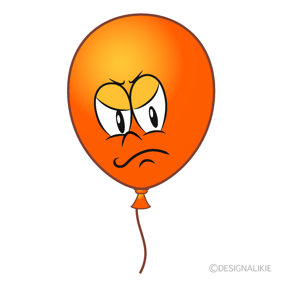Angry Balloon Cartoon Character Image