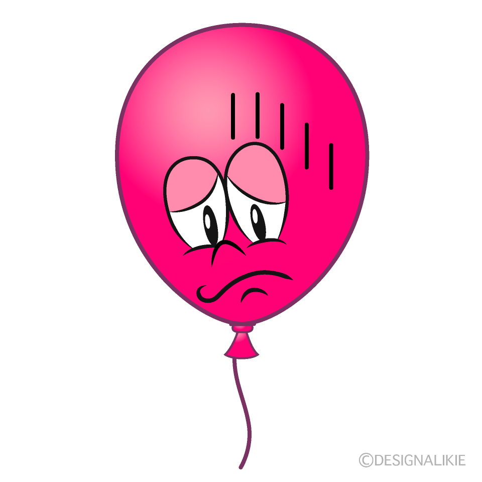 Depressed Balloon Cartoon Character Image