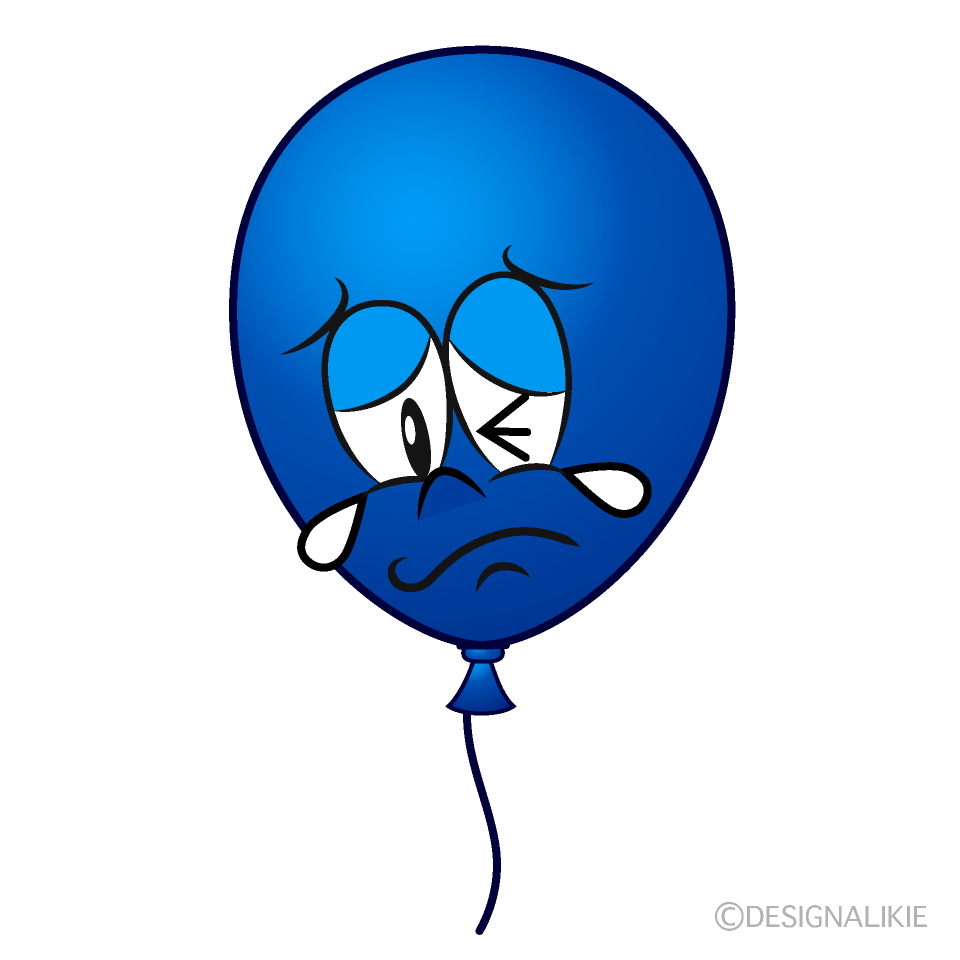 Crying Balloon Cartoon Character Image