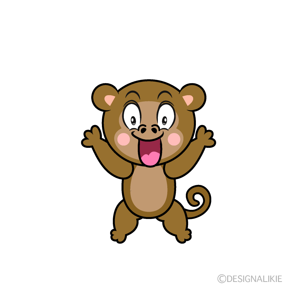 Surprised Monkey Cartoon Character Image