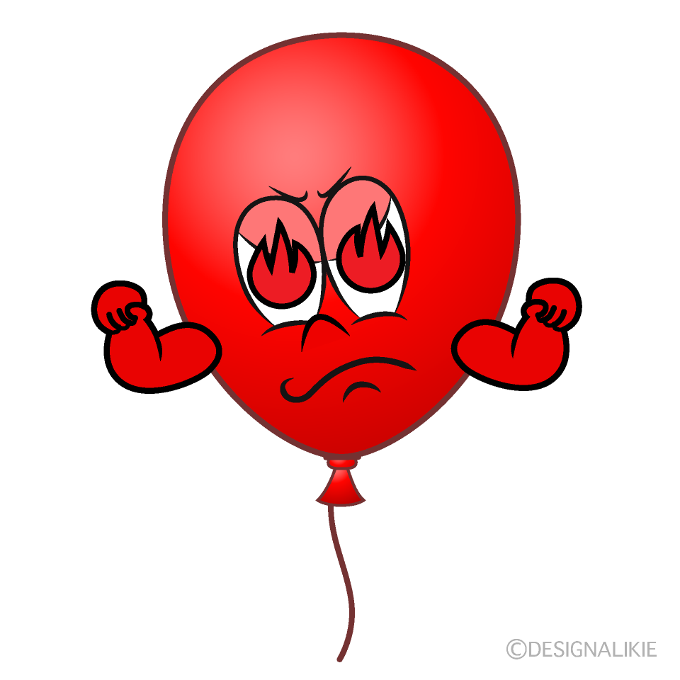 Burning Balloon Cartoon Character Image