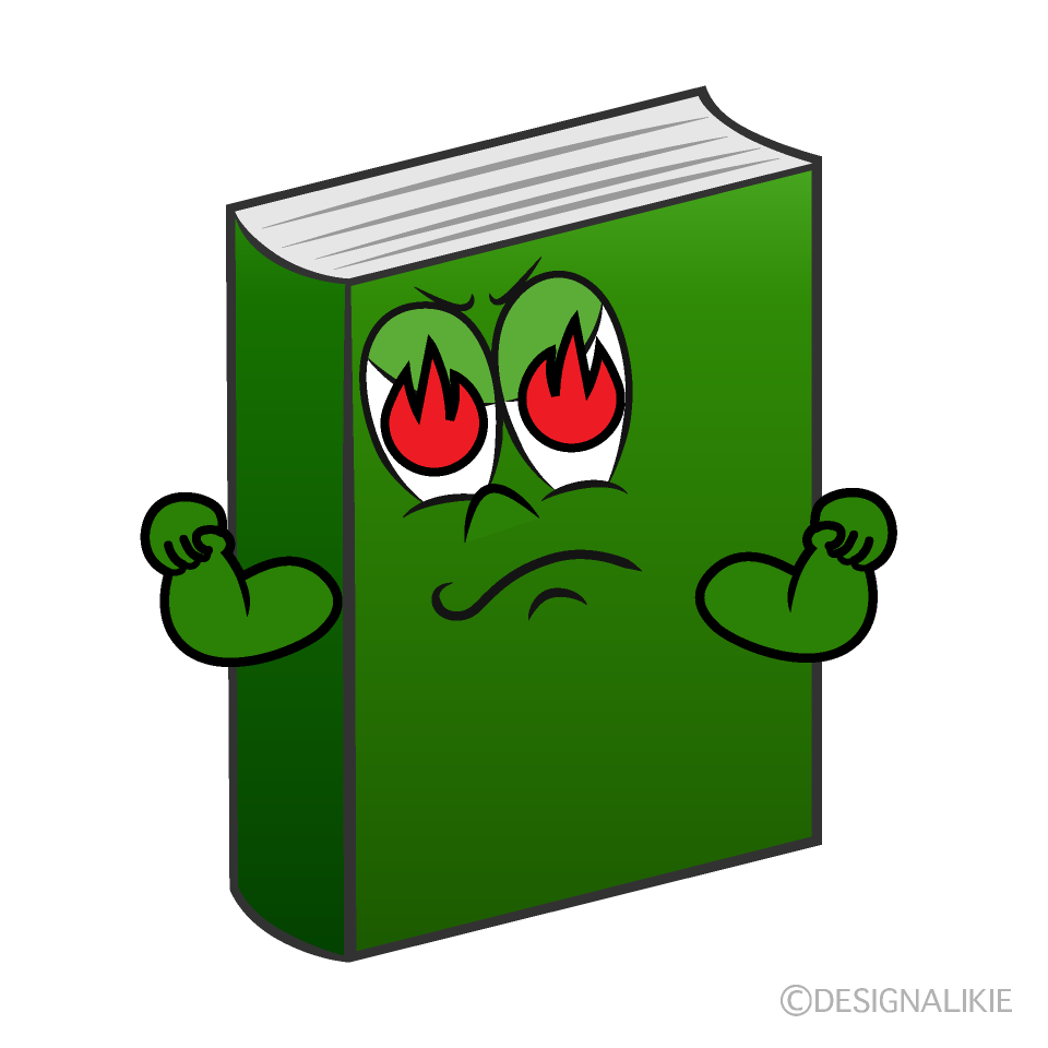 Burning Book Cartoon Character Image
