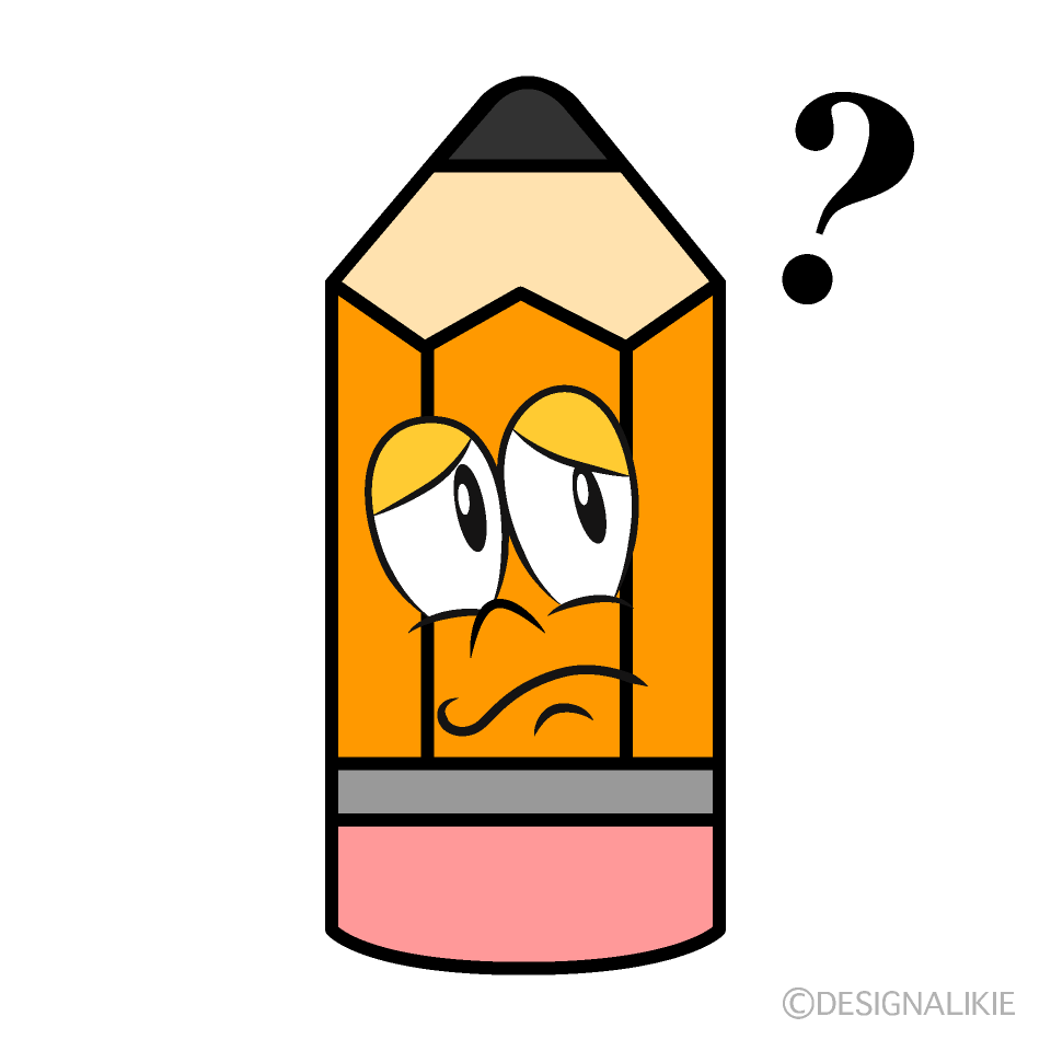 Thinking Pencil Cartoon Character Image