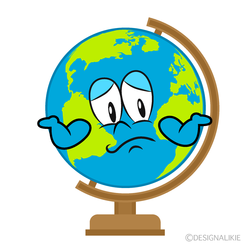 Globo Terraqueo Preocupado Animado