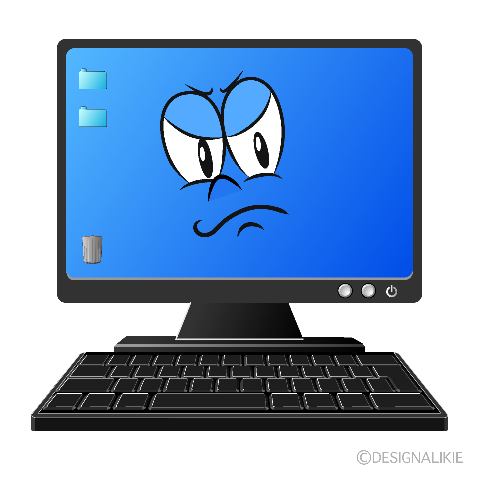 Angry Computer Cartoon Character Image