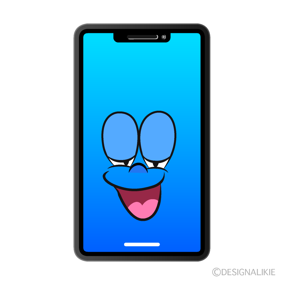 Relaxing Phone Cartoon Character Image