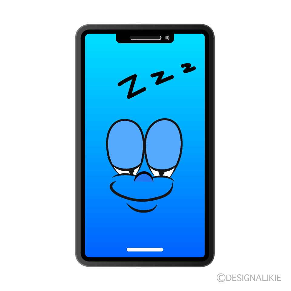 Sleeping Phone Cartoon Character Image