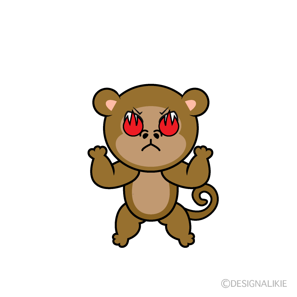 Enthusiastic Monkey Cartoon Character Image