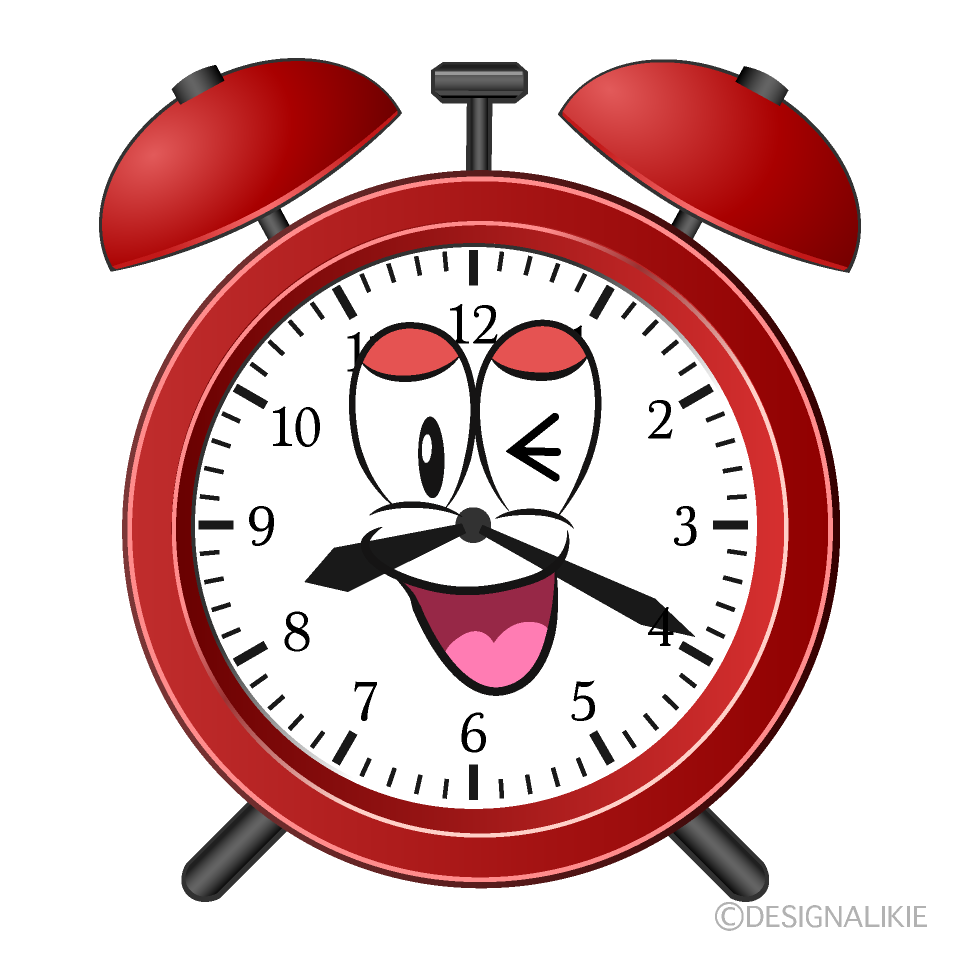 Laughing Alarm Clock Cartoon Character Image