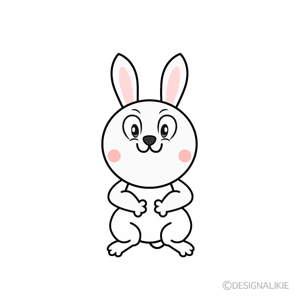White Rabbit Cartoon Character Image