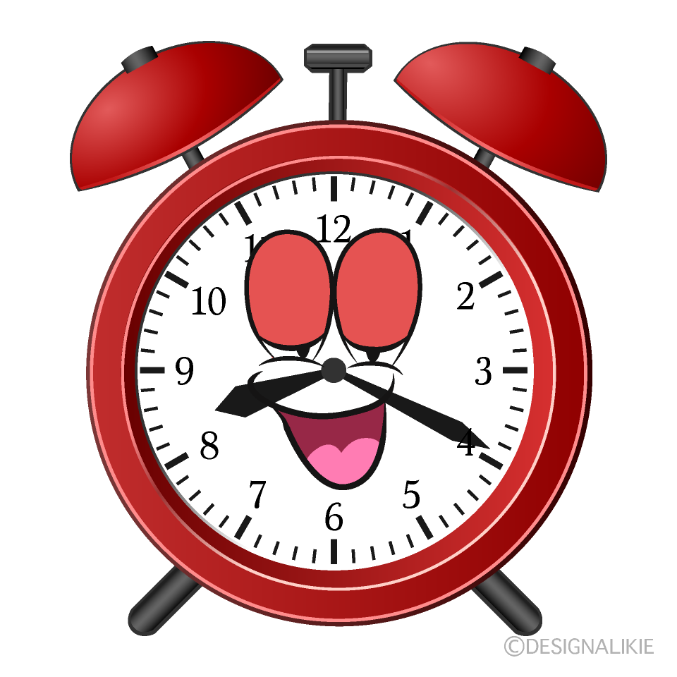Relaxing Alarm Clock Cartoon Character Image