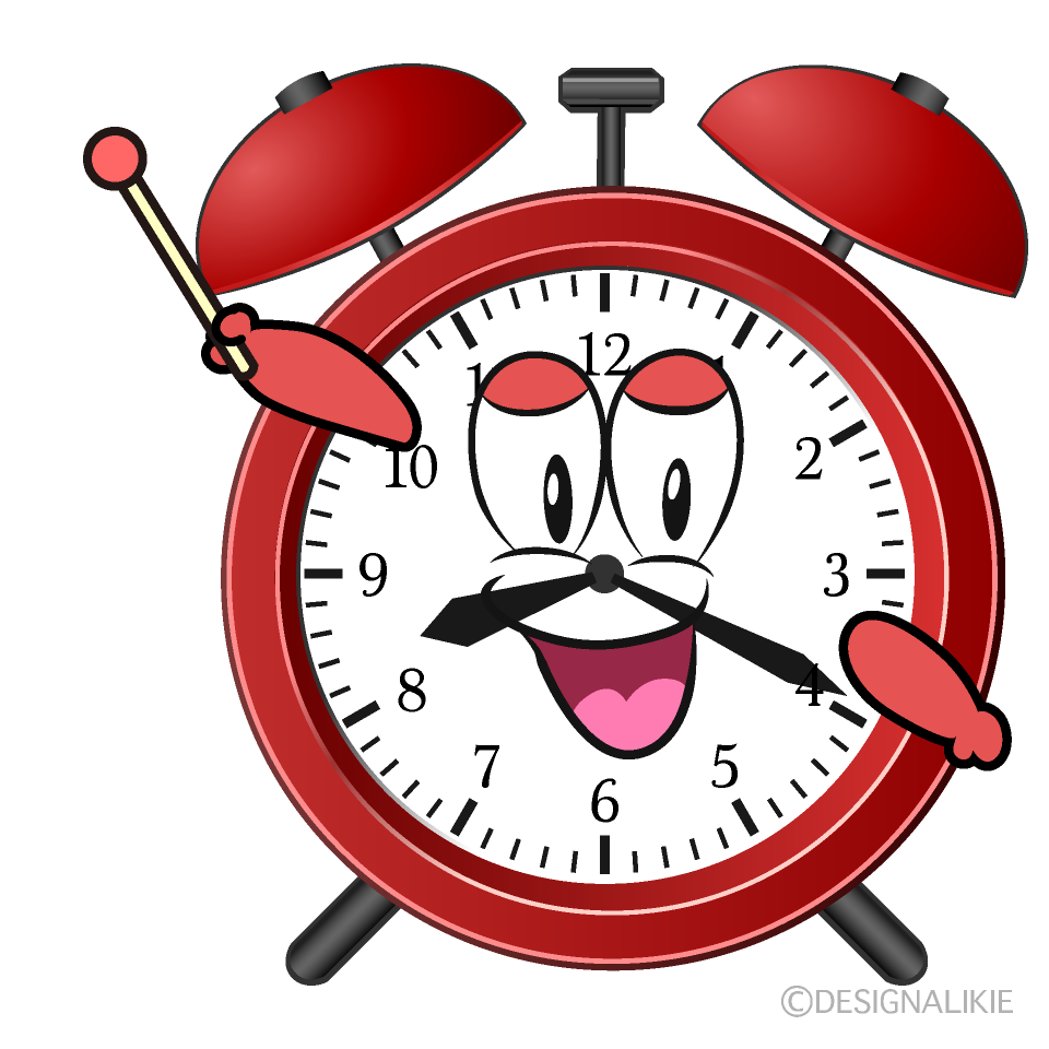 Speaking Alarm Clock Cartoon Character Image