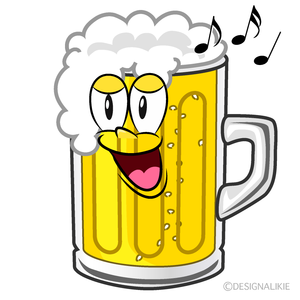 Singing Beer Cartoon Character Image