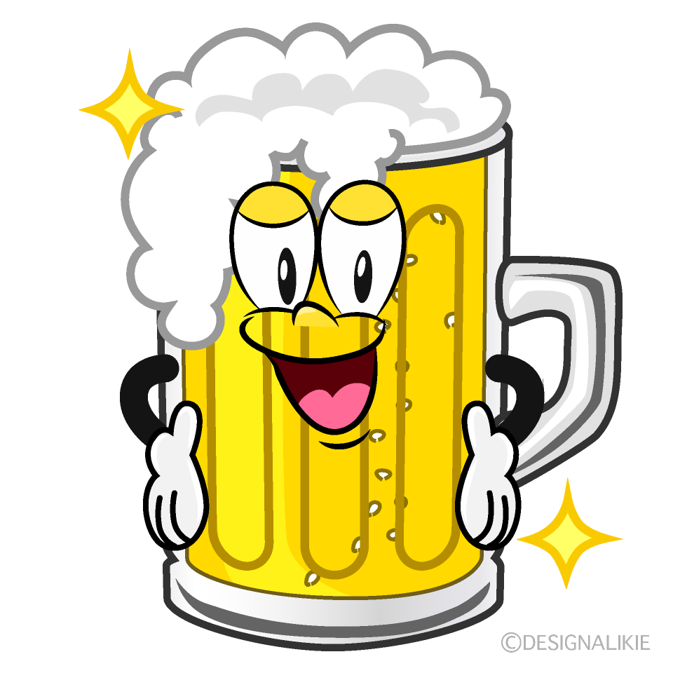 Confident Beer Cartoon Character Image