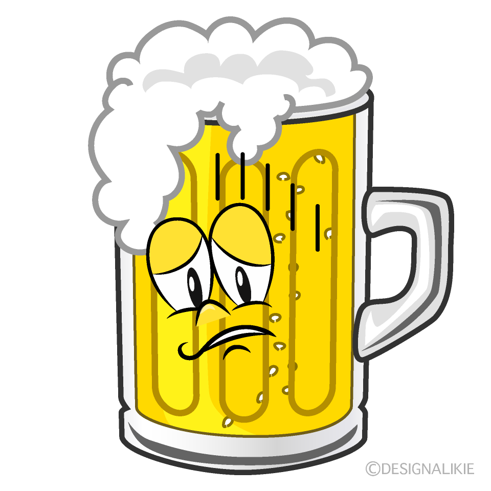 Depressed Beer Cartoon Character Image