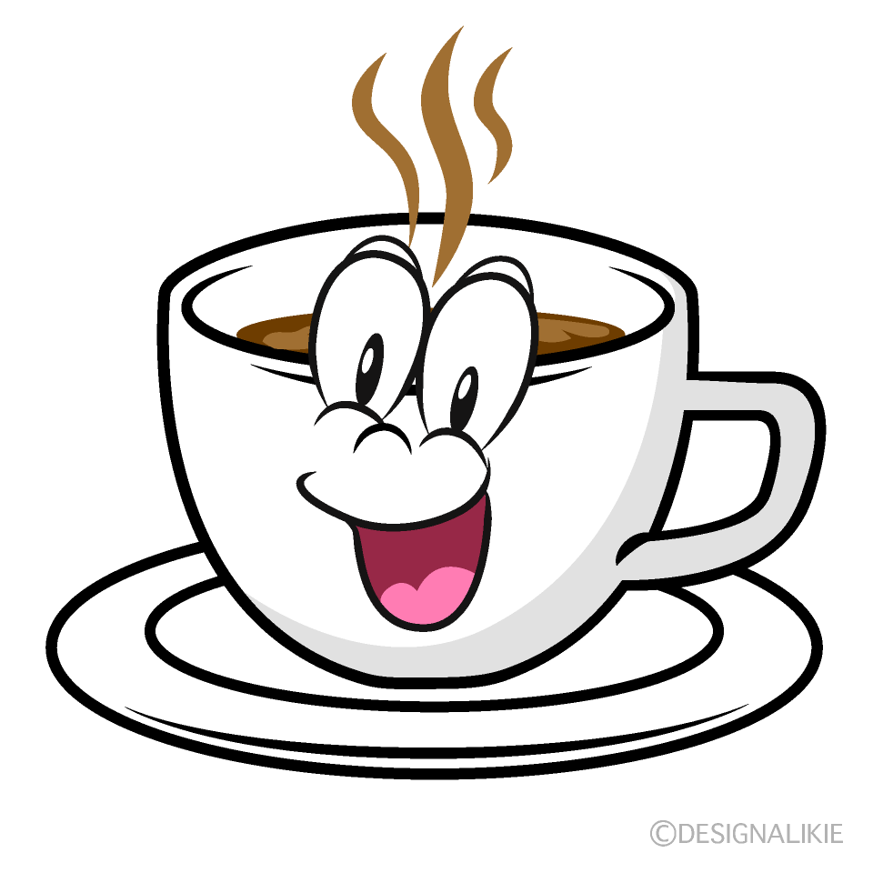 Surprising Coffee Cartoon Character Image