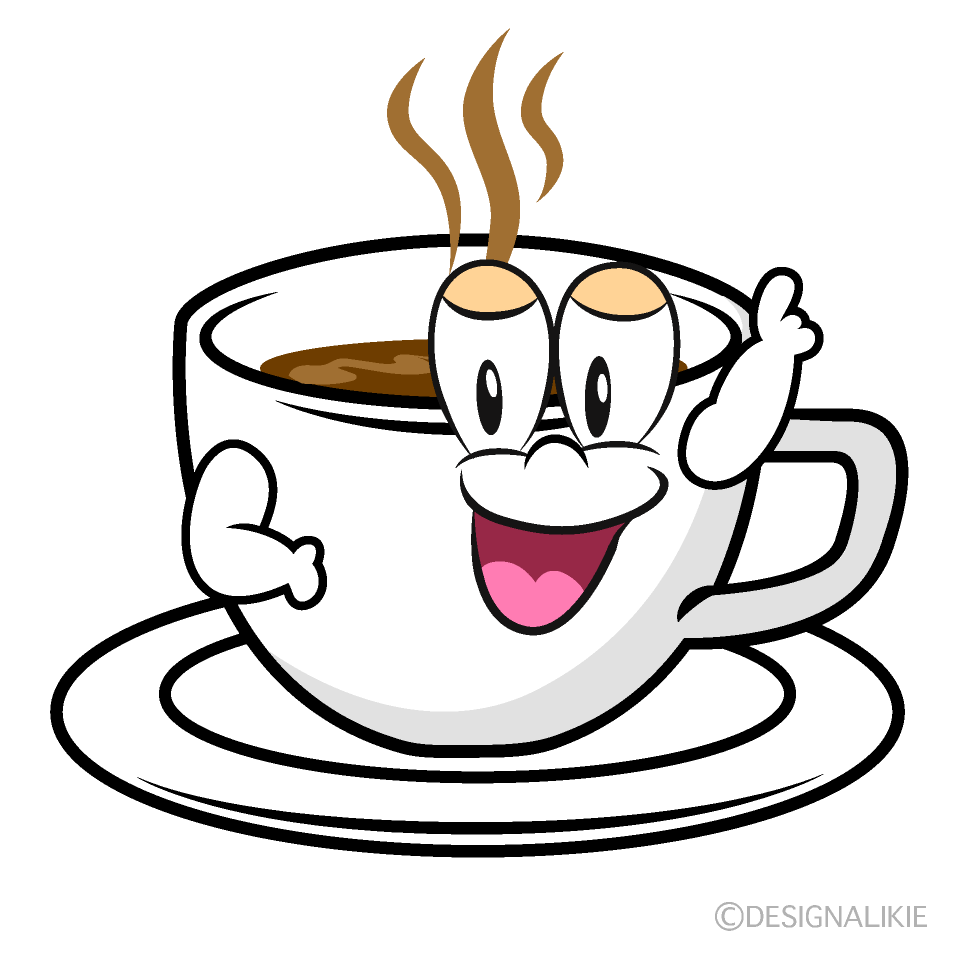 Posing Coffee Cartoon Character Image